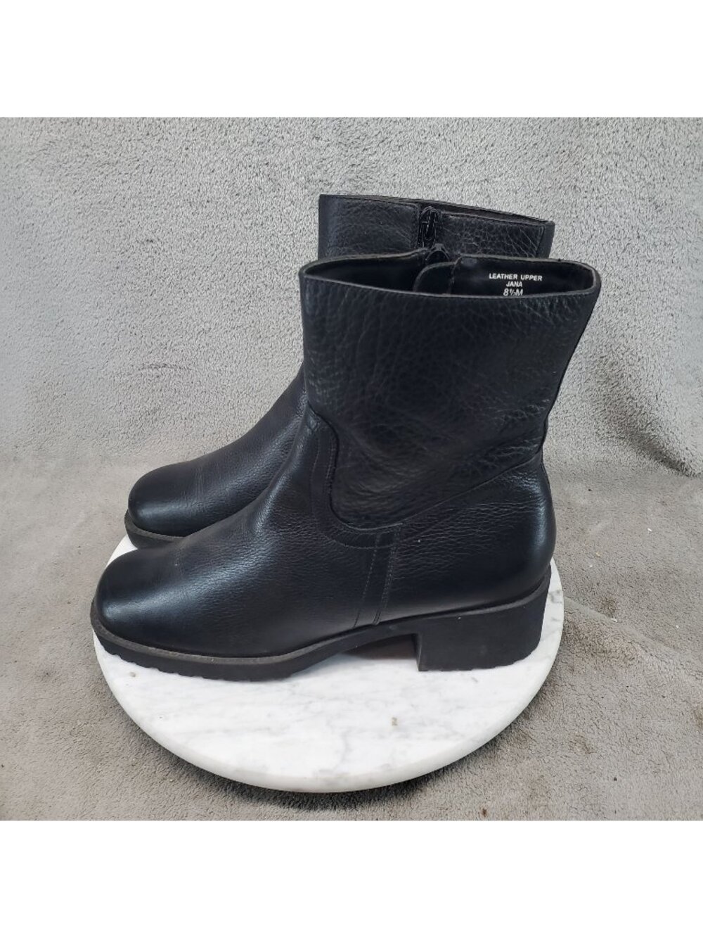 Victoria Spencer Shoes Womens Size 8.5 Jana Black Leather Ankle Boots *Read*